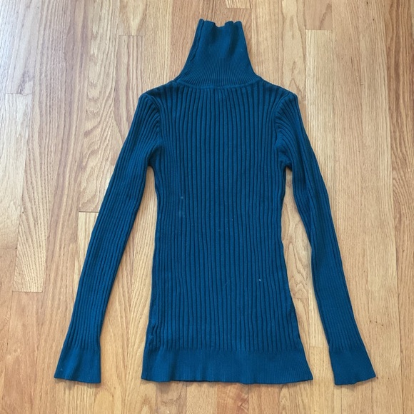 Turtleneck ribbed sweater ⭐️ Macy’s ⭐️ Grane ⭐️ XL ⭐️ teal - Picture 5 of 6